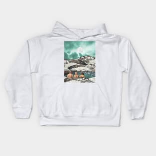 Moon Bathing Kids Hoodie